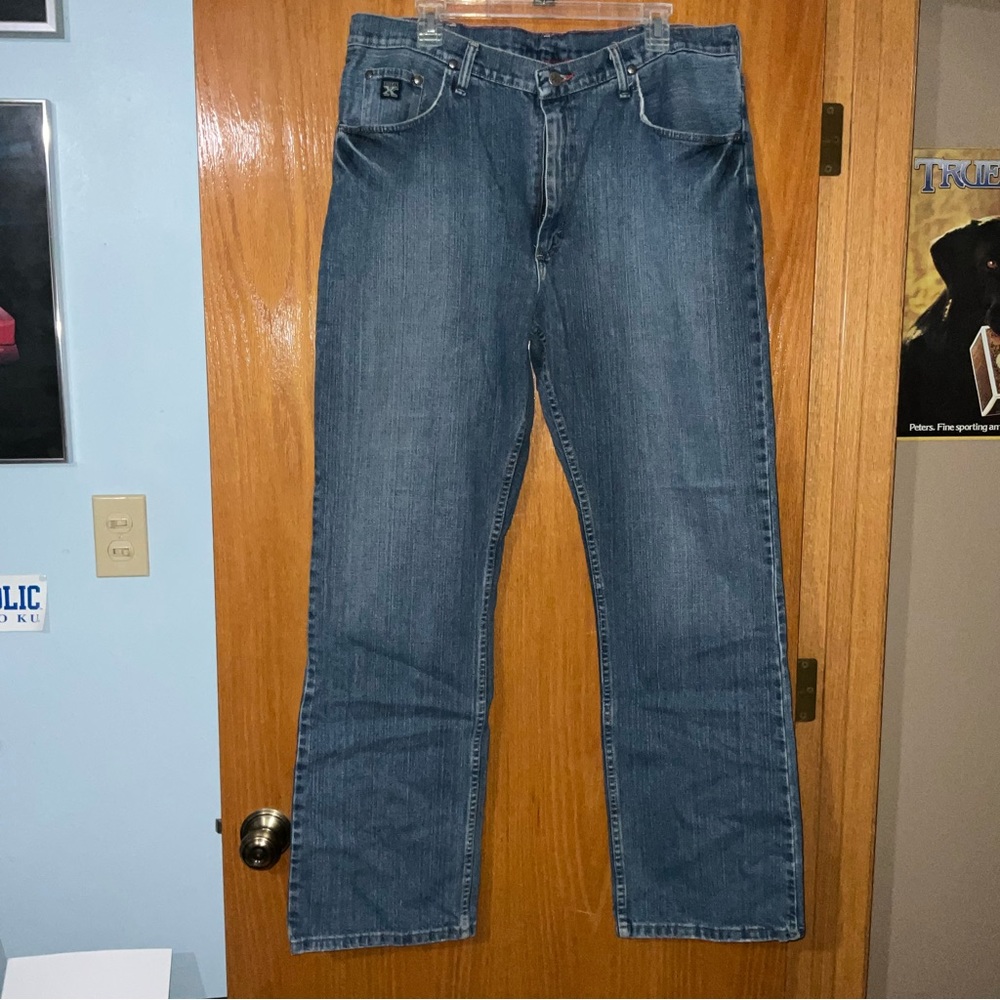 Wrangler 20x Mens 38x34 Relaxed Fit Blue Jeans